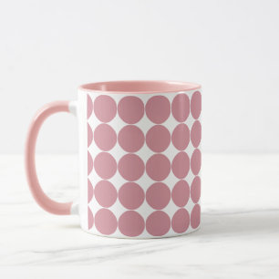 Caneca Bolinhas rosa Na moda moderna