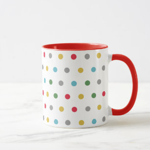 Caneca Bolinhas Simples e Bonitas Coloridas