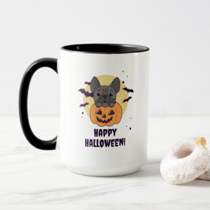 Caneca Bolinho Francês Pumpkin Cachorros Doce Feliz Hallo