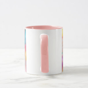 Caneca Bolo de Aniversário Rosa Feliz