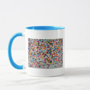 Caneca Bolo De Padrão De Arco-Íris De Sobremesa Doce Arte
