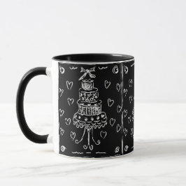 Caneca Bolo de Veludo Preto