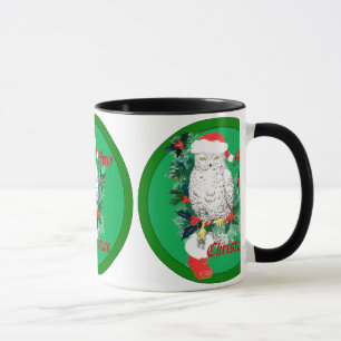 Caneca Bolsa de Natal e Holly projetados
