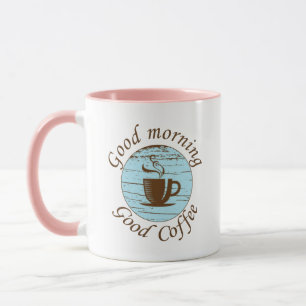 Caneca Bom dia, citações engraçadas de café