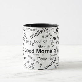 Caneca Bom dia em todas as línguas da palavra