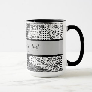 Caneca Bom dia pai Black Cinza Ringer 15oz