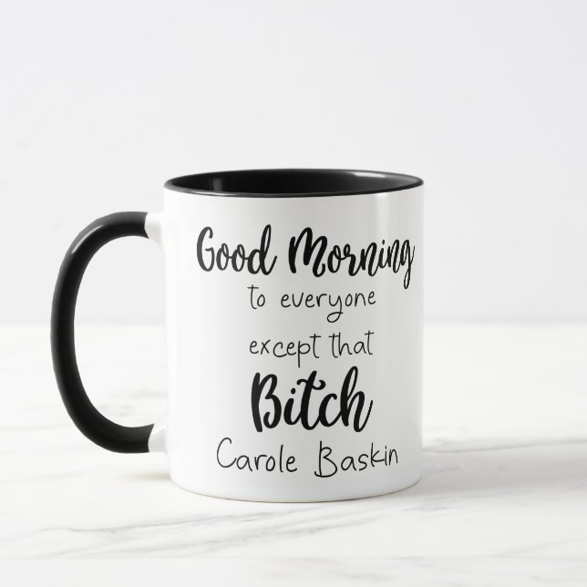 Caneca Bom dia, todos exceto - engraçado dizer humor (Esquerda)
