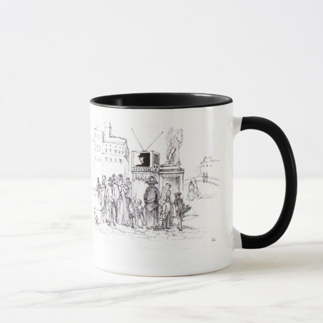 Caneca BOMBA MOSTRA Desenho Branco Preto (Direita)