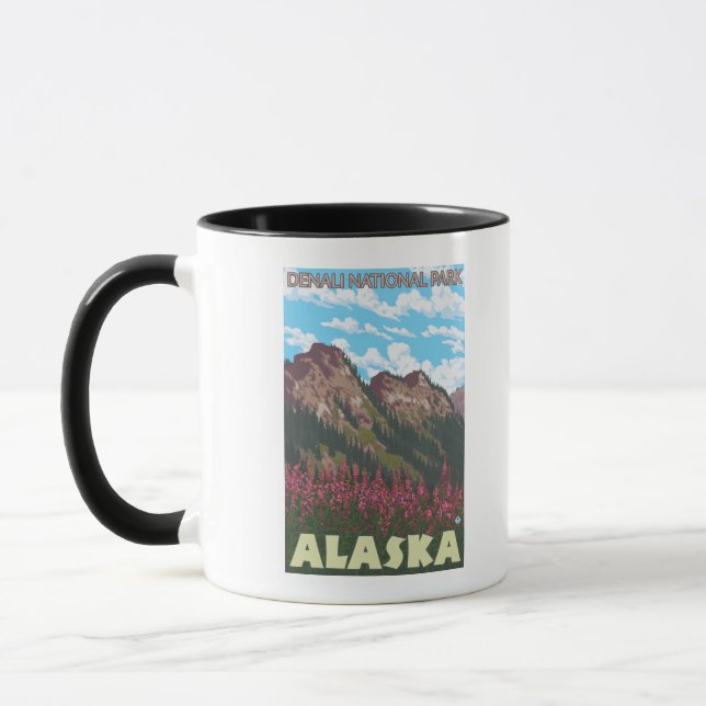 Caneca Bombas e montanhas - Parque Denali Nat'l, (Esquerda)