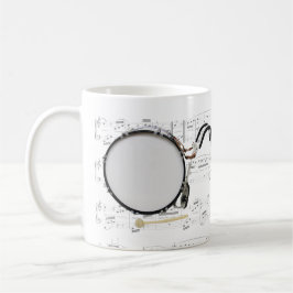 Caneca - bombo de marcha com partitura