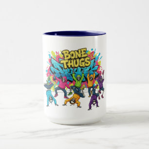 Caneca Bone Thugs Skeleton Dancers Halloween