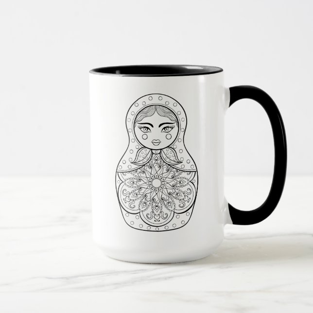 Caneca Boneca elegante do russo (Direita)