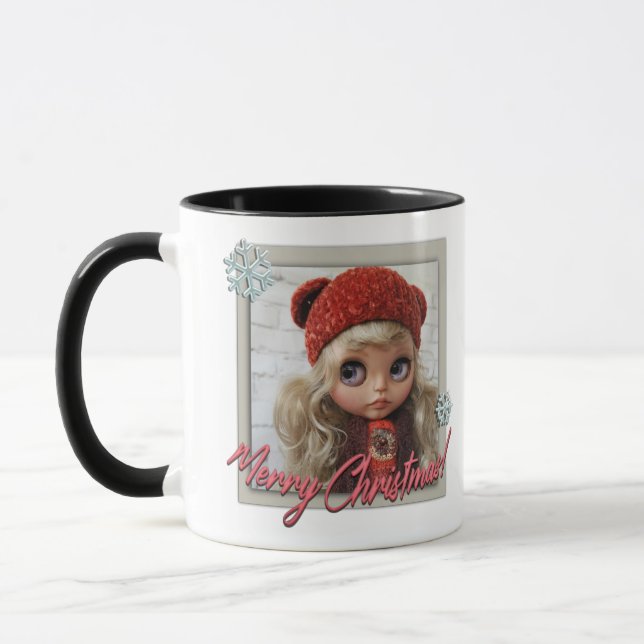 Caneca Boneca, para natal, natal, (Esquerda)