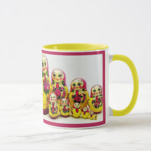 Caneca Bonecas de Matryoshka