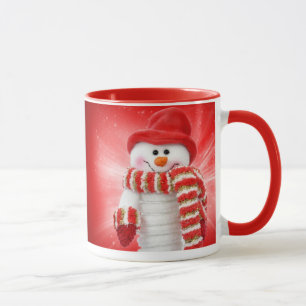 Caneca boneco de neve de sorriso