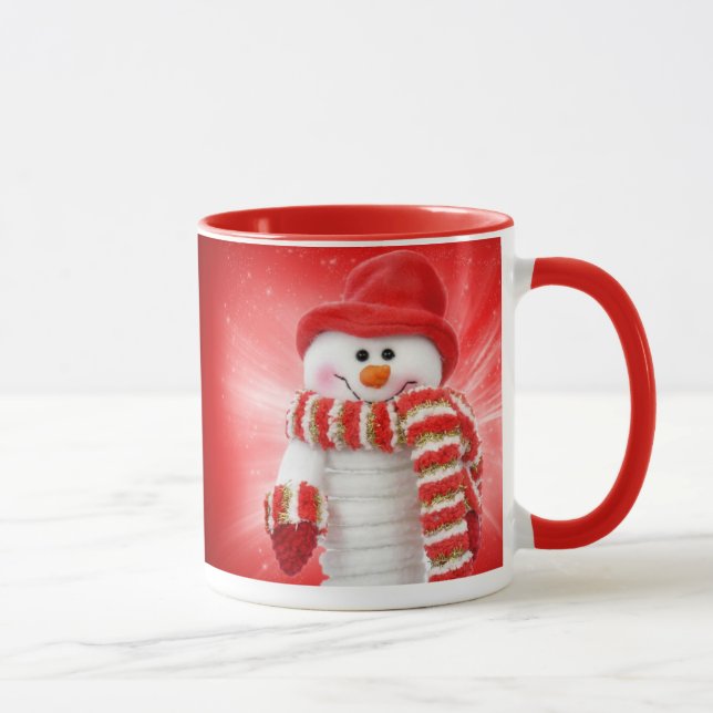 Caneca boneco de neve de sorriso (Direita)