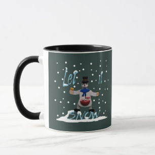 Caneca boneco de neve feliz e engraçado