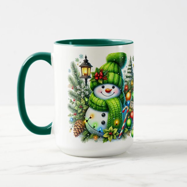 Caneca Bonecos de Neve para as Festas  (Esquerda)