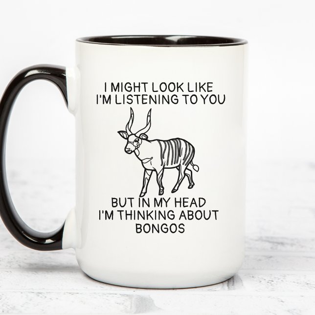 Caneca Bongo Antelope Mug, Bongo Lover Gifts (Criador carregado)