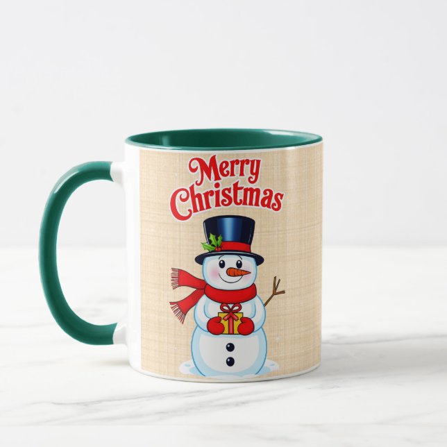 Caneca Bonhomme de neige chapeau haut-de-forme noël (Esquerda)