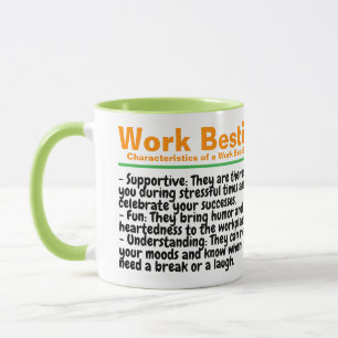 Caneca Bonita Bestie de Trabalho Dizendo Presente Coleg