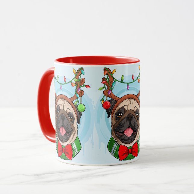 Caneca Bonita Cama de Natal (Frente Esquerda)