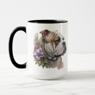 CANECA BONITA COR DA ÁGUA RODADA CACHORRO BRANCO