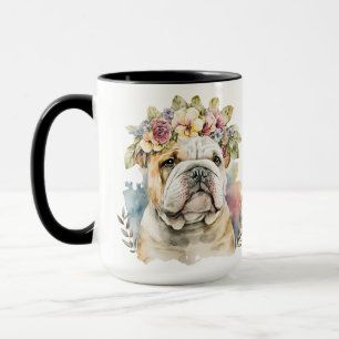 CANECA BONITA COR DA ÁGUA RODADA CACHORRO BRANCO