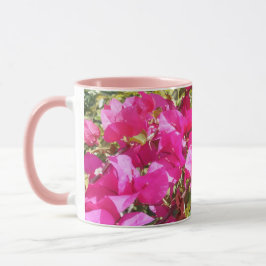 Caneca Bonita Impressão de Café de Bougainvillea Rosa