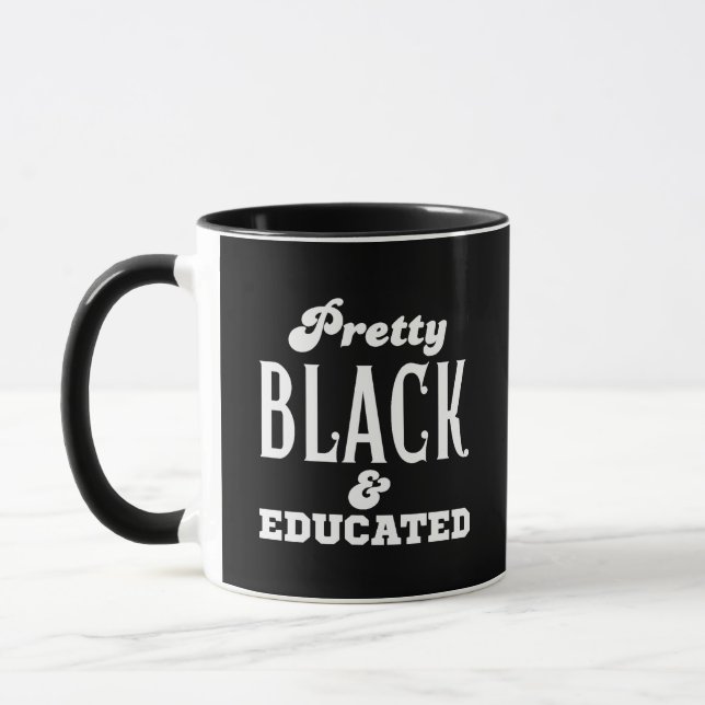 Caneca Bonita Negra & Educada (Esquerda)