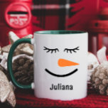 Caneca Bonita Snowman Hot Cocoa Mug para Crianças<br><div class="desc">Dê esta caneca adorável como presente!</div>