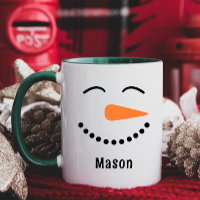 Bonita Snowman Hot Cocoa Mug para Crianças
