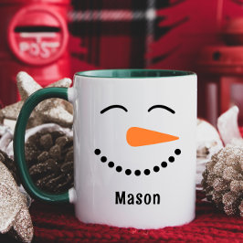 Caneca Bonita Snowman Hot Cocoa Mug para Crianças