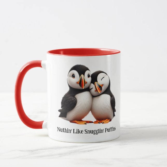 Caneca Bonitinho Como Puffins De Snugglin (Esquerda)