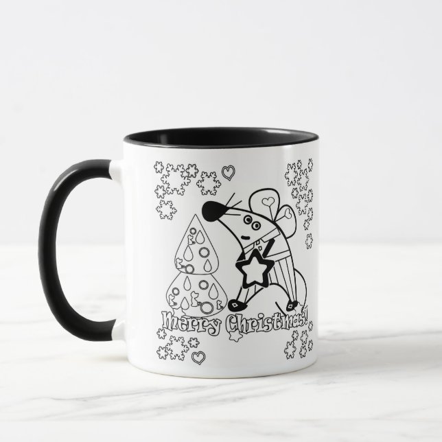 Caneca Bonitinho de Cartografia do Rato de Símbolo de Nat (Esquerda)
