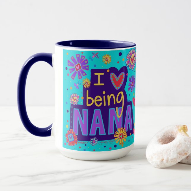 Caneca Bonito Adoro Ser Nana Inspirivity Coffee Mug (Com Donut)