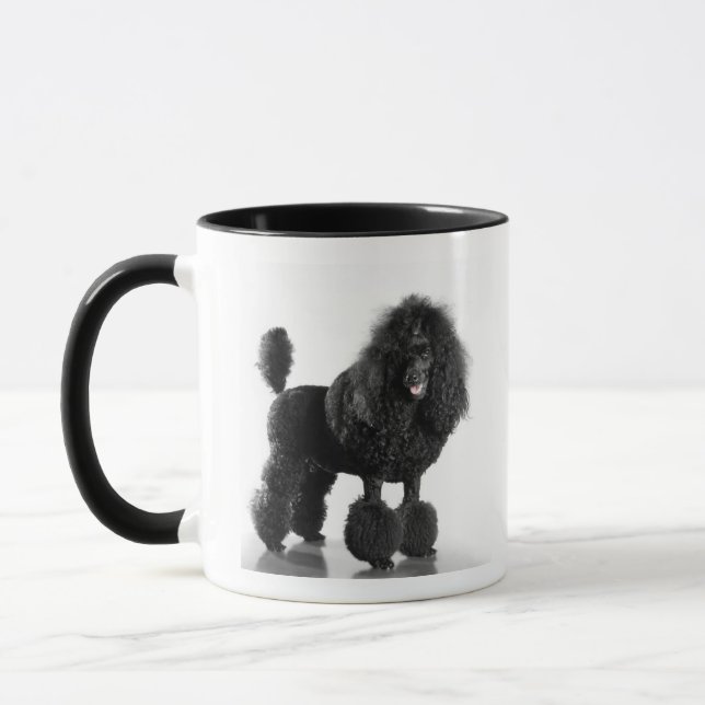 Caneca Bonito, aparado, preto, corpo completo da caniche (Esquerda)