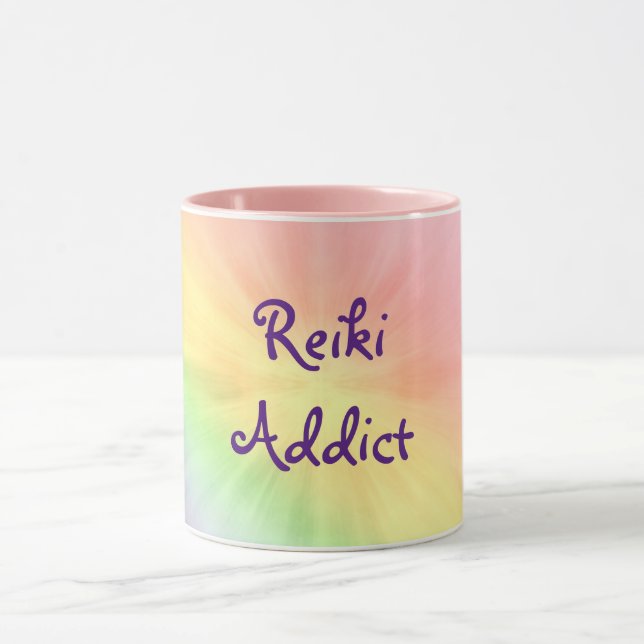Caneca Bonito arco-íris Reiki Addict design (Centro)