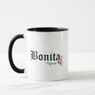 Caneca Bonito Bonita com Rosa personalização