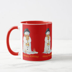 Caneca Bonito bonitão sorridente na neve no natal