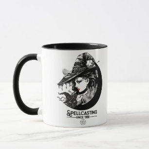 Caneca Bonito Bruxa e Gato Negro Wicca Espelhamento