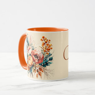 Caneca Bonito buquê de queda de boho personalizado