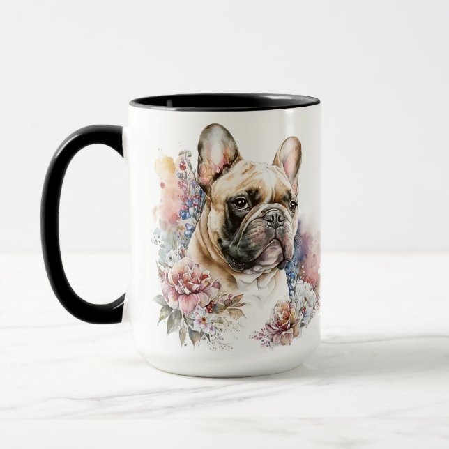 CANECA BONITO CACHORRO FRANCÊS DE COR DA ÁGUA (Esquerda)