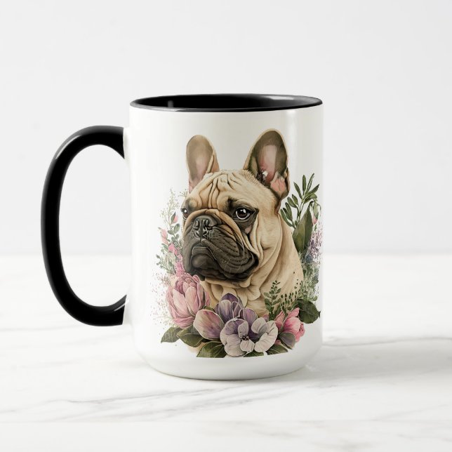 CANECA BONITO CACHORRO FRANCÊS DE COR DA ÁGUA (Esquerda)