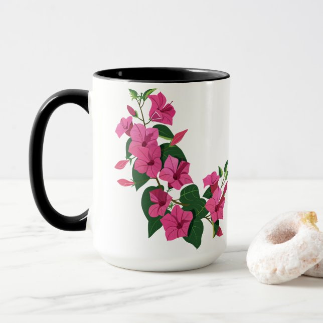 Caneca Bonito Café De Magia Floral Personalizado (Com Donut)