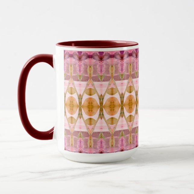 Caneca Bonito Café Mug com Borgonha e Dourado (Esquerda)