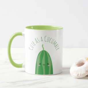 Caneca Bonito como um pepino Kawaii engraçado Cutecumber