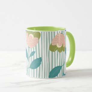 Caneca Bonito cor botânica e verde para a família