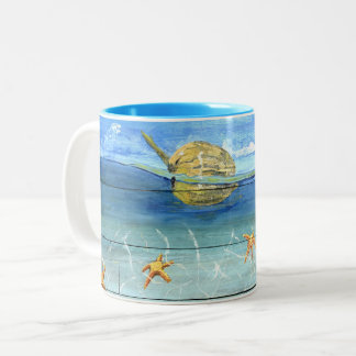 Caneca bonito da estrela do mar para o amante do