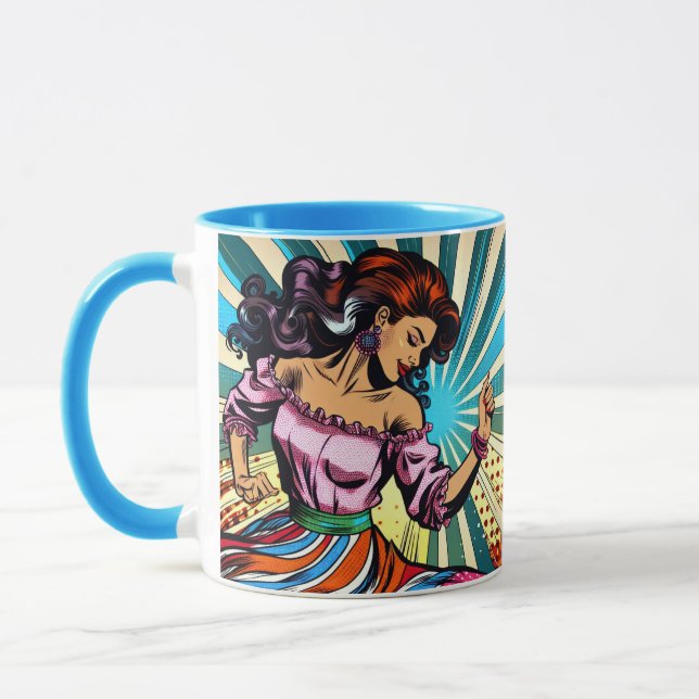 Caneca Bonito dançando Salsa Pop Art (Esquerda)